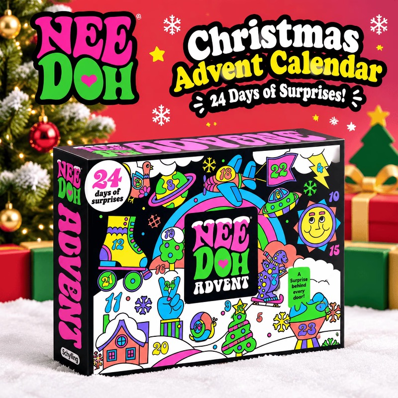 Kids Toys Xmas - 2026 NeeDoh Christmas Countdown Calendar 3D